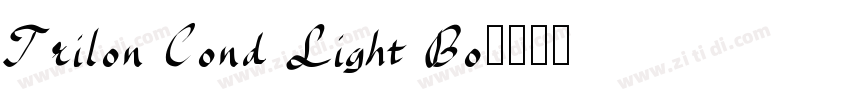 Trilon Cond Light Bo字体转换